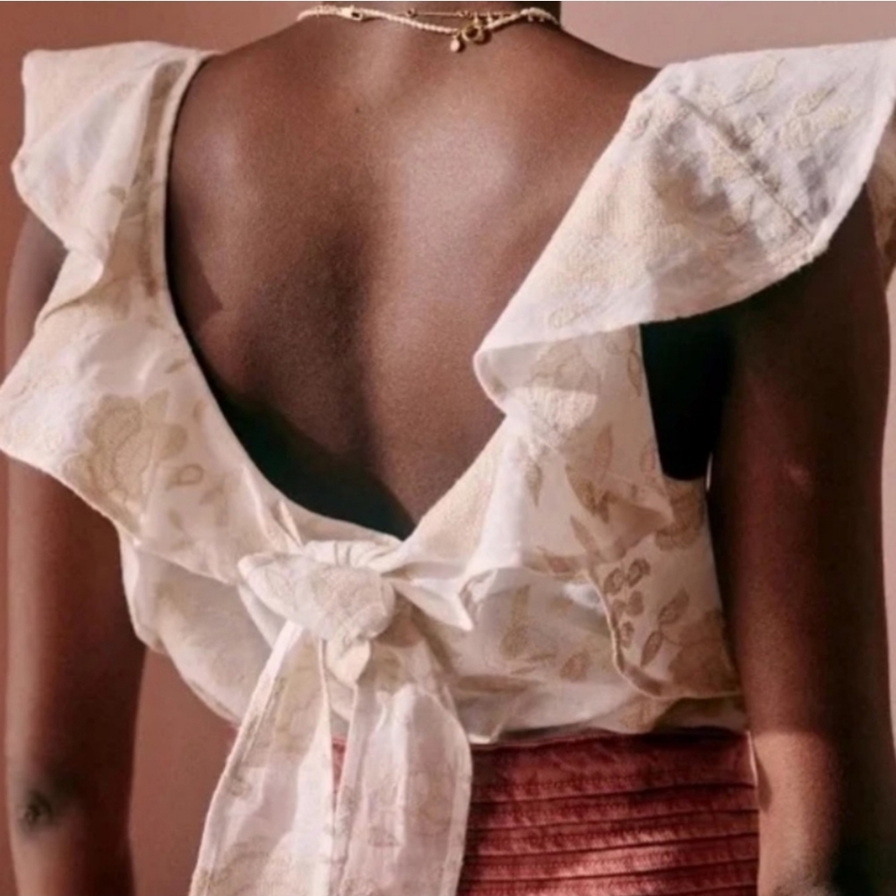 Sezane Vahia ruffle top